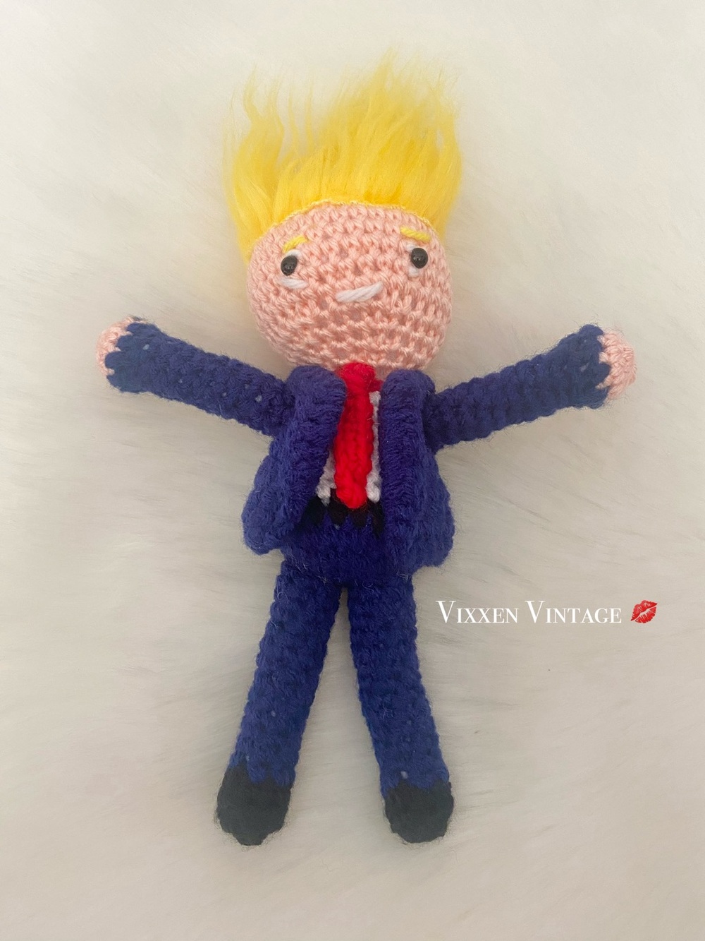 AMERICAN REPUBLICAN PRESIDENT DONALD J. TRUMP AMIGURUMI CROCHET DOLL